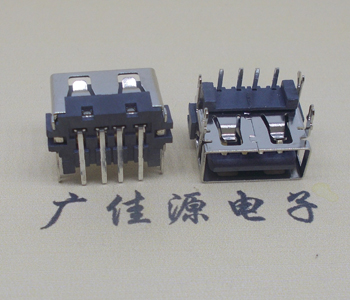 USB 加高 7.8/8.7四魚(yú)叉腳 直邊90度母座